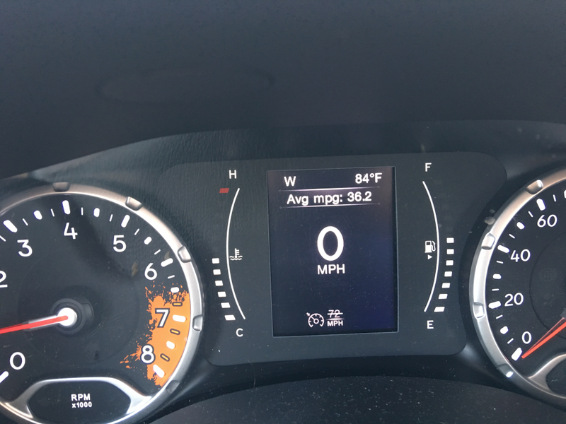 Note the cruise was set at 72.